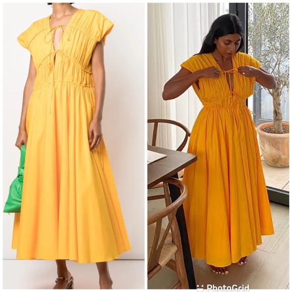 TOVE Dresses & Skirts - Tove Ceres Cotton Midi Dress Golden Yellow New with Tags!
